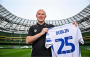 27 May 2025; Former Leeds United player Tony Dorigo during the event to promote the upcoming friendly match between Leeds and AC Milan at the Aviva Stadium. Photo by Shauna Clinton/Sportsfile