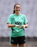 27 May 2025; Marissa Sheva during a Republic of Ireland women's training session at the Ataturk Olympic Stadium in Istanbul, Türkiye. Photo by Stephen McCarthy/Sportsfile