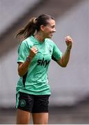 27 May 2025; Abbie Larkin during a Republic of Ireland women's training session at the Ataturk Olympic Stadium in Istanbul, Türkiye. Photo by Stephen McCarthy/Sportsfile