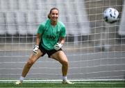 27 May 2025; Goalkeeper Sophie Whitehouse during a Republic of Ireland women's training session at the Ataturk Olympic Stadium in Istanbul, Türkiye. Photo by Stephen McCarthy/Sportsfile