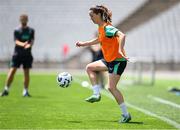 27 May 2025; Anna Patten during a Republic of Ireland women's training session at the Ataturk Olympic Stadium in Istanbul, Türkiye. Photo by Stephen McCarthy/Sportsfile