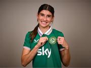 27 May 2025; Republic of Ireland's Erin Healy poses for a portrait at their team hotel in Istanbul ahead of their UEFA Women's Nations League League B match against Türkiye on Friday. Photo by Stephen McCarthy/Sportsfile
