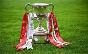 28 May 2025; The Tim Clarke Cup before the Dalata Hotel Group GAA Football All-Ireland U20 Championship final match between Louth and Tyrone at BOX-IT Athletic Grounds in Armagh. Photo by Seb Daly/Sportsfile