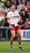 28 May 2025; Noah Grimes of Tyrone celebrates after kicking a point during the Dalata Hotel Group GAA Football All-Ireland U20 Championship final match between Louth and Tyrone at BOX-IT Athletic Grounds in Armagh. Photo by Seb Daly/Sportsfile