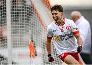 28 May 2025; Noah Grimes of Tyrone celebrates after scoring his side's first goal during the Dalata Hotel Group GAA Football All-Ireland U20 Championship final match between Louth and Tyrone at BOX-IT Athletic Grounds in Armagh. Photo by Seb Daly/Sportsfile