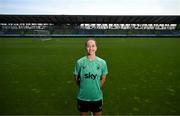 29 May 2025; Anna Patten poses for a portrait before a Republic of Ireland women's media conference at Esenler Erok Stadium in Istanbul, Türkiye. Photo by Stephen McCarthy/Sportsfile
