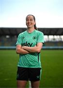 29 May 2025; Anna Patten poses for a portrait before a Republic of Ireland women's media conference at Esenler Erok Stadium in Istanbul, Türkiye. Photo by Stephen McCarthy/Sportsfile