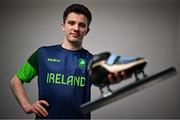 29 May 2025; Team Ireland winter athletes gather for a team camp at the Sport Ireland Campus in Dublin ahead of the final qualification phase for the Milano Cortina 2026 Winter Olympic Games next February. In attendance is Short Track Skater, Liam O'Brien. Photo by Shauna Clinton/Sportsfile
