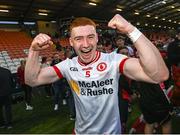28 May 2025; Callum Daly of Tyrone celebrates after the All Ireland Dalata Hotel Group GAA Football All-Ireland U20 Championship final match between Louth and Tyrone at BOX-IT Athletic Grounds in Armagh. Photo by Oliver McVeigh/Sportsfile