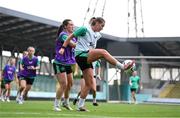 29 May 2025; Saoirse Noonan and Tyler Toland, left, during a Republic of Ireland women's training session at Esenler Erok Stadium in Istanbul, Türkiye. Photo by Stephen McCarthy/Sportsfile
