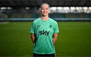 29 May 2025; Anna Patten poses for a portrait before a Republic of Ireland women's media conference at Esenler Erok Stadium in Istanbul, Türkiye. Photo by Stephen McCarthy/Sportsfile