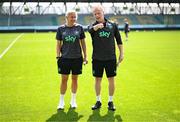 29 May 2025; Head coach Carla Ward and assistant head coach Alan Mahon during a Republic of Ireland women's training session at Esenler Erok Stadium in Istanbul, Türkiye. Photo by Stephen McCarthy/Sportsfile