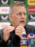 29 May 2025; Republic of Ireland head coach Heimir Hallgrimsson speaks to the media during a Republic of Ireland squad update and press conference at FAI Headquarters in Abbotstown, Dublin. Photo by Shauna Clinton/Sportsfile