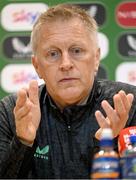 29 May 2025; Republic of Ireland head coach Heimir Hallgrimsson speaks to the media during a Republic of Ireland squad update and press conference at FAI Headquarters in Abbotstown, Dublin. Photo by Shauna Clinton/Sportsfile