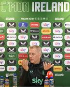 29 May 2025; Republic of Ireland head coach Heimir Hallgrimsson speaks to the media during a Republic of Ireland squad update and press conference at FAI Headquarters in Abbotstown, Dublin. Photo by Shauna Clinton/Sportsfile