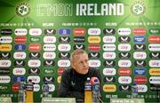 29 May 2025; Republic of Ireland head coach Heimir Hallgrimsson speaks to the media during a Republic of Ireland squad update and press conference at FAI Headquarters in Abbotstown, Dublin. Photo by Shauna Clinton/Sportsfile