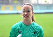 29 May 2025; Anna Patten during a Republic of Ireland women's media conference at Esenler Erok Stadium in Istanbul, Türkiye. Photo by Stephen McCarthy/Sportsfile
