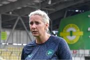 29 May 2025; Head coach Carla Ward during a Republic of Ireland women's media conference at Esenler Erok Stadium in Istanbul, Türkiye. Photo by Stephen McCarthy/Sportsfile