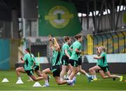 29 May 2025; Katie McCabe and team-mates during a Republic of Ireland women's training session at Esenler Erok Stadium in Istanbul, Türkiye. Photo by Stephen McCarthy/Sportsfile