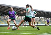 29 May 2025; Abbie Larkin during a Republic of Ireland women's training session at Esenler Erok Stadium in Istanbul, Türkiye. Photo by Stephen McCarthy/Sportsfile