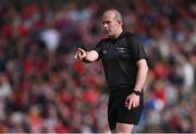25 May 2025; Referee Johnny Murphy during the Munster GAA Hurling Senior Championship Round 5 match between Cork and Waterford at SuperValu Páirc Ui Chaoimh in Cork. Photo by Piaras Ó Mídheach/Sportsfile