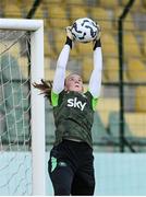 30 May 2025; Republic of Ireland goalkeeper Courtney Brosnan warms up before the UEFA Women's Nations League, League B match between Türkiye and Republic of Ireland at Esenler Stadium in Istanbul, Türkiye. Photo by Stephen McCarthy/Sportsfile