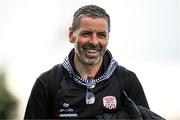 30 May 2025; Derry City manager Tiernan Lynch before the SSE Airtricity Men's Premier Division match between Bohemians and Derry City at Dalymount Park in Dublin. Photo by Seb Daly/Sportsfile