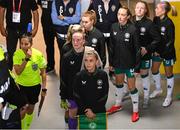 30 May 2025; Republic of Ireland captain Katie McCabe prepares to lead her side out before the UEFA Women's Nations League, League B match between Türkiye and Republic of Ireland at Esenler Stadium in Istanbul, Türkiye. Photo by Stephen McCarthy/Sportsfile