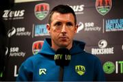 30 May 2025; Cork City manager Gerard Nash is interviewed by LOITV before the SSE Airtricity Men's Premier Division match between Cork City and Shelbourne at Turner's Cross in Cork. Photo by Michael P Ryan/Sportsfile