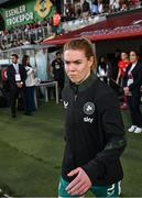 30 May 2025; Aoife Mannion of Republic of Ireland walks onto the pitch before the UEFA Women's Nations League, League B match between Türkiye and Republic of Ireland at Esenler Stadium in Istanbul, Türkiye. Photo by Stephen McCarthy/Sportsfile