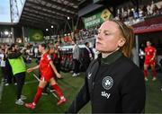 30 May 2025; Amber Barrett of Republic of Ireland walks onto the pitch before the UEFA Women's Nations League, League B match between Türkiye and Republic of Ireland at Esenler Stadium in Istanbul, Türkiye. Photo by Stephen McCarthy/Sportsfile