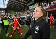 30 May 2025; Amber Barrett of Republic of Ireland walks onto the pitch before the UEFA Women's Nations League, League B match between Türkiye and Republic of Ireland at Esenler Stadium in Istanbul, Türkiye. Photo by Stephen McCarthy/Sportsfile
