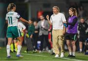 30 May 2025; Republic of Ireland head coach Carla Ward, centre, and team captain Katie McCabe during the UEFA Women's Nations League, League B match between Türkiye and Republic of Ireland at Esenler Stadium in Istanbul, Türkiye. Photo by Stephen McCarthy/Sportsfile