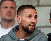 30 May 2025; Former Republic of Ireland international and current Barnsley manager Conor Hourihane in attendance during the SSE Airtricity Men's Premier Division match between Cork City and Shelbourne at Turner's Cross in Cork. Photo by Michael P Ryan/Sportsfile