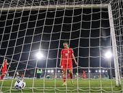 30 May 2025; Busem Seker of Türkiye reacts after her side conceded a second goal during the UEFA Women's Nations League, League B Group B2 match between Türkiye and Republic of Ireland at Esenler Erok Stadium in Istanbul, Türkiye.