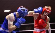 30 May 2025; Phoenix Kenny of Baldoyle BC, right, in action against Lorcan Holohan of Portlaoise BC during their bout at the 2025 National Senior Cadet Championship Finals at the National Boxing Stadium in Dublin. Photo by David Fitzgerald/Sportsfile