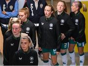 30 May 2025; Republic of Ireland captain Katie McCabe prepares to lead her side out before the UEFA Women's Nations League, League B match between Türkiye and Republic of Ireland at Esenler Stadium in Istanbul, Türkiye. Photo by Stephen McCarthy/Sportsfile