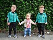 31 May 2025; Young Mayo supporters before the Nickey Rackard Cup final match between Mayo and Roscommon at Croke Park in Dublin. Photo by Stephen Marken/Sportsfile