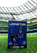 31 May 2025; The official match programme before the United Rugby Championship quarter-final match between Leinster and Scarlets at the Aviva Stadium in Dublin. Photo by Brendan Moran/Sportsfile