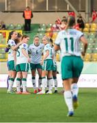 30 May 2025; Katie McCabe of Republic of Ireland runs to join her team's pre-match huddle before the UEFA Women's Nations League, League B match between Türkiye and Republic of Ireland at Esenler Stadium in Istanbul, Türkiye. Photo by Stephen McCarthy/Sportsfile