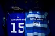 31 May 2025; The jersey of Hugo Keenan in the Leinster dressingroom before the United Rugby Championship quarter-final match between Leinster and Scarlets at the Aviva Stadium in Dublin. Photo by Brendan Moran/Sportsfile