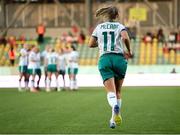 30 May 2025; Katie McCabe of Republic of Ireland runs to join her team's pre-match huddle before the UEFA Women's Nations League, League B match between Türkiye and Republic of Ireland at Esenler Stadium in Istanbul, Türkiye. Photo by Stephen McCarthy/Sportsfile