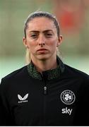 30 May 2025; Megan Connolly of Republic of Ireland stands for the playing of the National Anthem before the UEFA Women's Nations League, League B match between Türkiye and Republic of Ireland at Esenler Stadium in Istanbul, Türkiye. Photo by Stephen McCarthy/Sportsfile