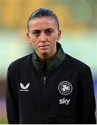 30 May 2025; Abbie Larkin of Republic of Ireland stands for the playing of the National Anthem before the UEFA Women's Nations League, League B match between Türkiye and Republic of Ireland at Esenler Stadium in Istanbul, Türkiye. Photo by Stephen McCarthy/Sportsfile