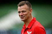 31 May 2025; Scarlets head coach Dwayne Peel before the United Rugby Championship quarter-final match between Leinster and Scarlets at the Aviva Stadium in Dublin. Photo by Brendan Moran/Sportsfile