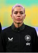 30 May 2025; Denise O’Sullivan of Republic of Ireland stands for the playing of the National Anthem before the UEFA Women's Nations League, League B match between Türkiye and Republic of Ireland at Esenler Stadium in Istanbul, Türkiye. Photo by Stephen McCarthy/Sportsfile
