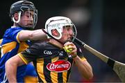 31 May 2025; Tom McPhillips of Kilkenny is tackled by Adam Daly of Tipperary during the oneills.com GAA Hurling All-Ireland U20 Championship final match between Kilkenny and Tipperary at UPMC Nowlan Park in Kilkenny. Photo by Ray McManus/Sportsfile