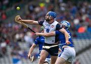 31 May 2025; Johnny Glynn of New York in action against Enda Shalvey of Cavan during the Lory Meagher Cup final match between Cavan and New York at Croke Park in Dublin. Photo by Stephen Marken/Sportsfile