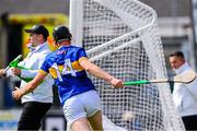 31 May 2025; Paddy McCormack celebrates his and Tipperary's second goal, in the 51st minute, during the oneills.com GAA Hurling All-Ireland U20 Championship final match between Kilkenny and Tipperary at UPMC Nowlan Park in Kilkenny. Photo by Ray McManus/Sportsfile