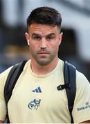31 May 2025; Conor Murray of Munster arrives at the stadium before the United Rugby Championship quarter-final match between Hollywoodbets Sharks and Munster at Kings Park Stadium in Durban, South Africa. Photo by Shaun Roy/Sportsfile